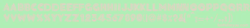 EtronicdbNormal-Schriftart – Rosa Schriften auf grünem Hintergrund