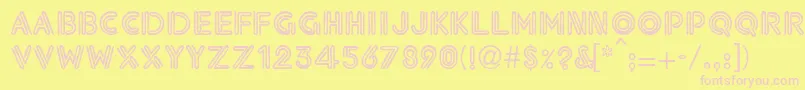 EtronicdbNormal Font – Pink Fonts on Yellow Background
