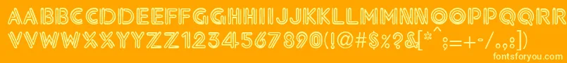 More about EtronicdbNormal Font EtronicdbNormal Font – Yellow Fonts on Orange Background