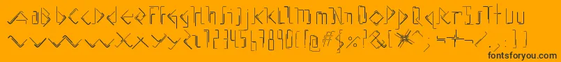 AllenKeysBeta01 Font – Black Fonts on Orange Background