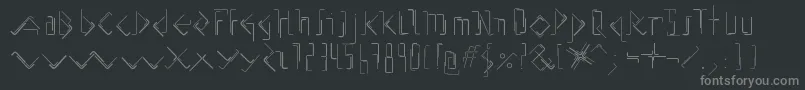 AllenKeysBeta01 Font – Gray Fonts on Black Background