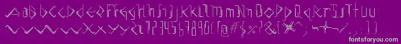 AllenKeysBeta01-Schriftart – Grüne Schriften auf violettem Hintergrund