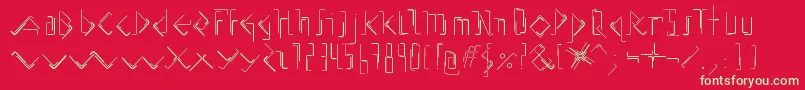 フォントAllenKeysBeta01 – 赤い背景に緑の文字