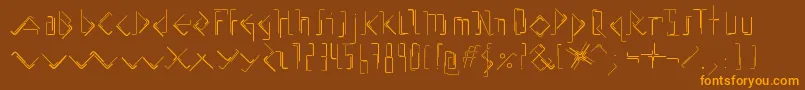 AllenKeysBeta01 Font – Orange Fonts on Brown Background