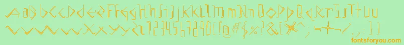 AllenKeysBeta01 Font – Orange Fonts on Green Background