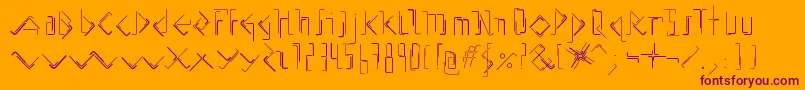 AllenKeysBeta01 Font – Purple Fonts on Orange Background
