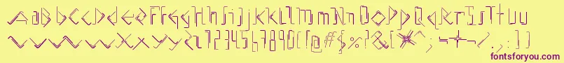 AllenKeysBeta01 Font – Purple Fonts on Yellow Background
