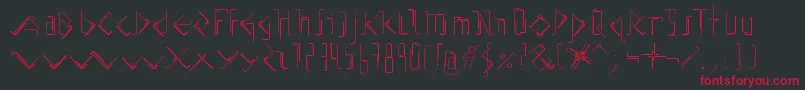 AllenKeysBeta01 Font – Red Fonts on Black Background