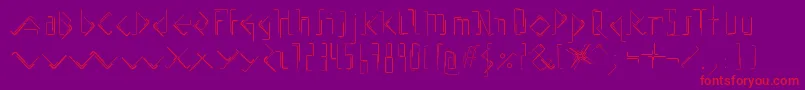 AllenKeysBeta01 Font – Red Fonts on Purple Background