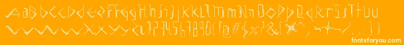 AllenKeysBeta01 Font – White Fonts on Orange Background