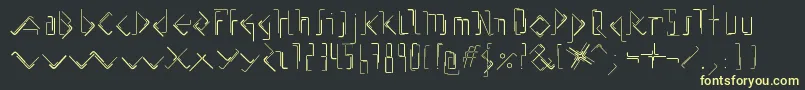 AllenKeysBeta01 Font – Yellow Fonts on Black Background
