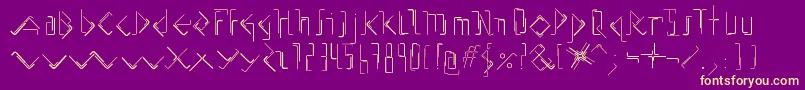 AllenKeysBeta01 Font – Yellow Fonts on Purple Background