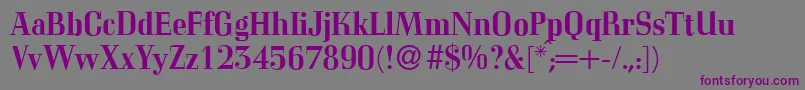 C794RomanBold Font – Purple Fonts on Gray Background