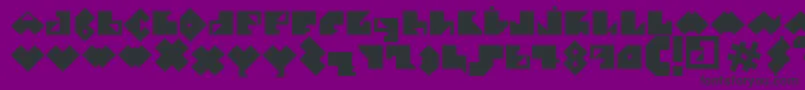 フォントElPececitoDefharo – 紫の背景に黒い文字
