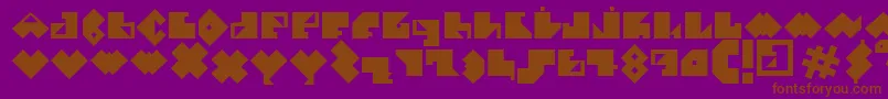 ElPececitoDefharo-fontti – ruskeat fontit violetilla taustalla