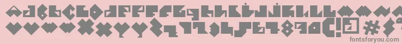 ElPececitoDefharo-fontti – harmaat kirjasimet vaaleanpunaisella taustalla