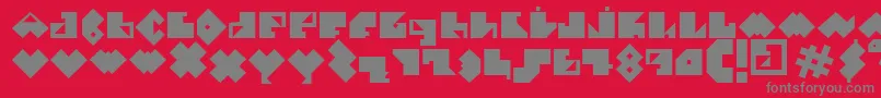 ElPececitoDefharo-Schriftart – Graue Schriften auf rotem Hintergrund