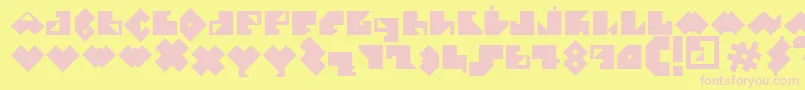 ElPececitoDefharo Font – Pink Fonts on Yellow Background