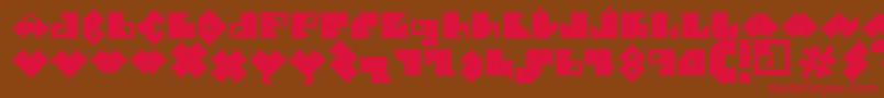 ElPececitoDefharo Font – Red Fonts on Brown Background