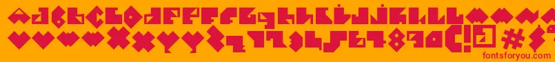 ElPececitoDefharo Font – Red Fonts on Orange Background