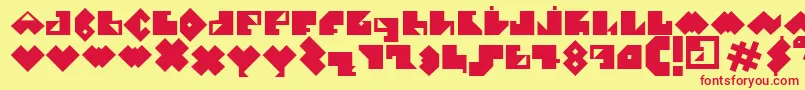 ElPececitoDefharo Font – Red Fonts on Yellow Background