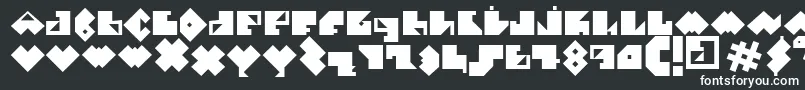 ElPececitoDefharo-fontti – valkoiset fontit mustalla taustalla
