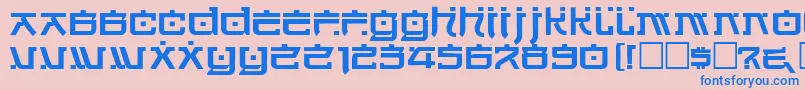 フォントCortin – ピンクの背景に青い文字