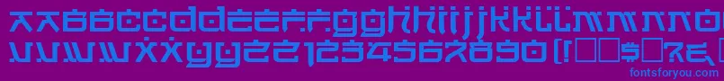 フォントCortin – 紫色の背景に青い文字
