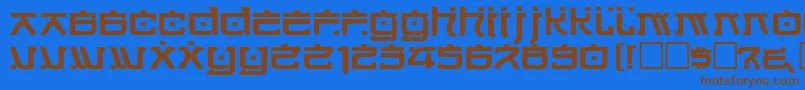 Шрифт Cortin – коричневые шрифты на синем фоне