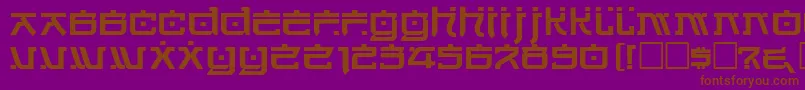 フォントCortin – 紫色の背景に茶色のフォント