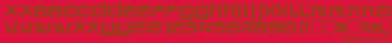フォントCortin – 赤い背景に茶色の文字