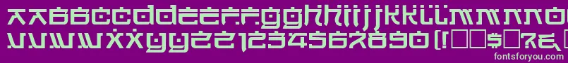 Шрифт Cortin – зелёные шрифты на фиолетовом фоне