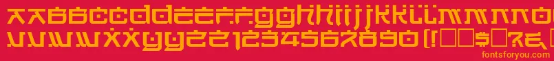 Cortin Font – Orange Fonts on Red Background