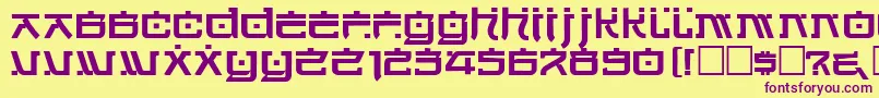 Cortin Font – Purple Fonts on Yellow Background