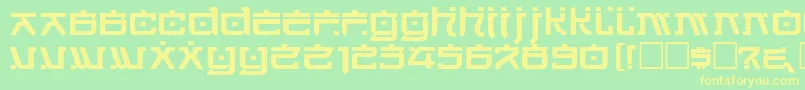 Cortin-fontti – keltaiset fontit vihreällä taustalla
