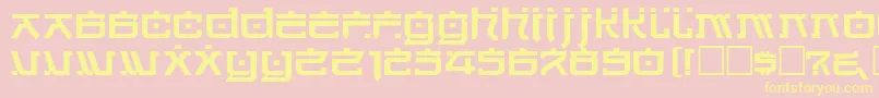 Cortin-fontti – keltaiset fontit vaaleanpunaisella taustalla