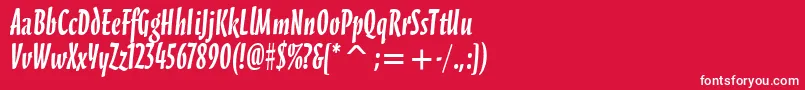 ScarboroughItcBold Font – White Fonts on Red Background