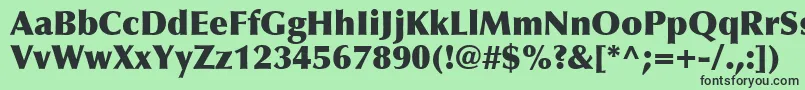 OptimaLtExtraBlack Font – Black Fonts on Green Background