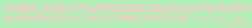 OptimaLtExtraBlack Font – Pink Fonts on Green Background