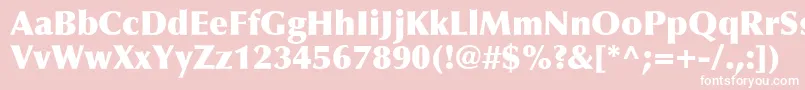 OptimaLtExtraBlack Font – White Fonts on Pink Background