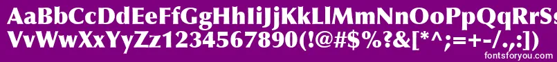 フォントOptimaLtExtraBlack – 紫の背景に白い文字