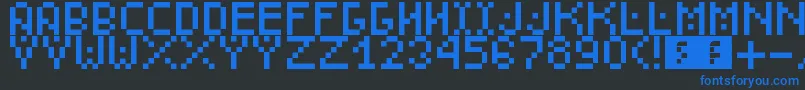 fuente DudeCmon – Fuentes Azules Sobre Fondo Negro