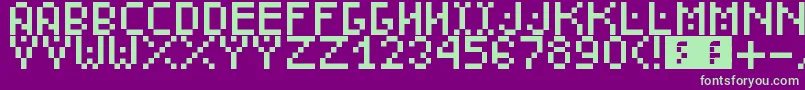 DudeCmon Font – Green Fonts on Purple Background