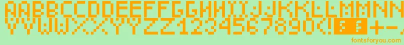 Więcej informacji o czcionce DudeCmon Czcionka DudeCmon – pomarańczowe czcionki na zielonym tle
