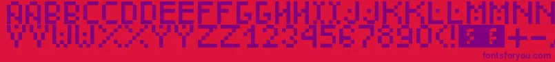 DudeCmon Font – Purple Fonts on Red Background