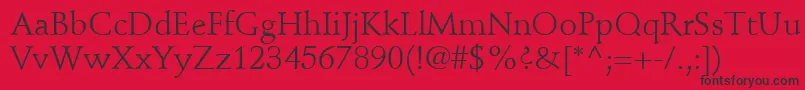 StempelSchneidlerLtRoman Font – Black Fonts on Red Background