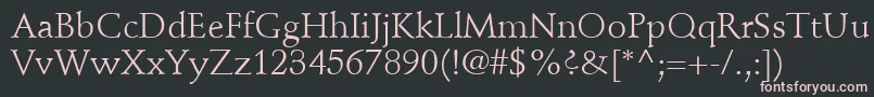 StempelSchneidlerLtRoman Font – Pink Fonts on Black Background