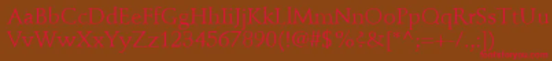 StempelSchneidlerLtRoman Font – Red Fonts on Brown Background