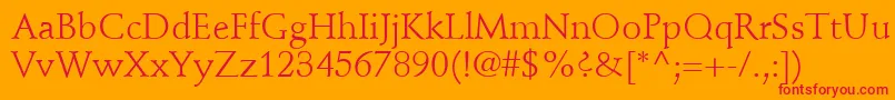 StempelSchneidlerLtRoman Font – Red Fonts on Orange Background