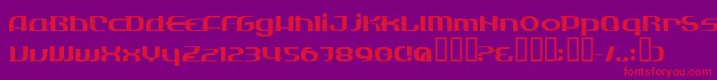 LovelydesignVersion2 Font – Red Fonts on Purple Background